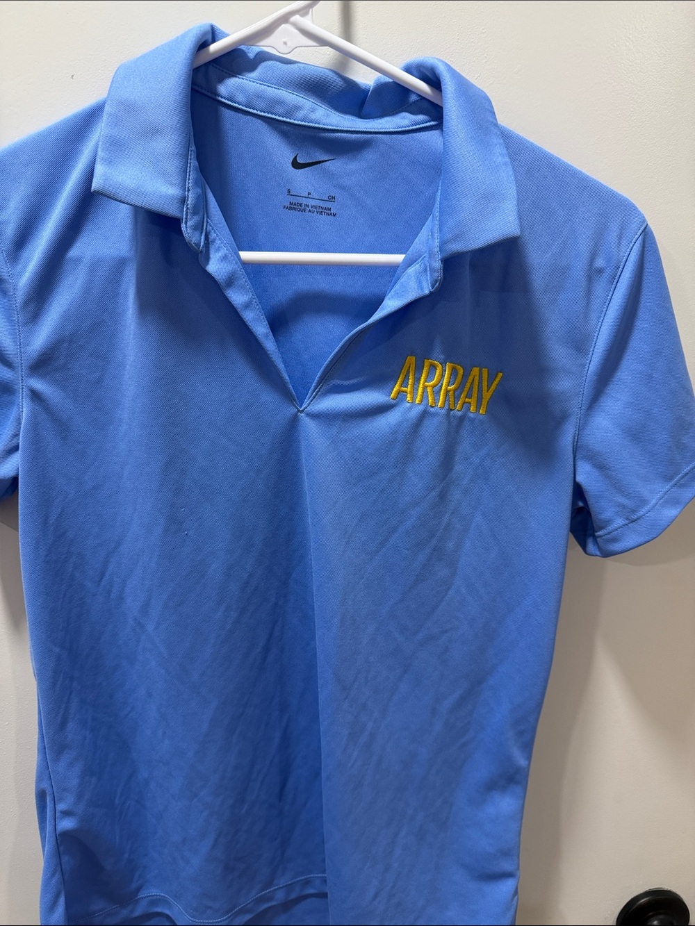 Nike Men’s Light Blue Polo with Yellow ARRAY Embroidery